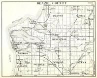 Benzie County, Crystal Lake, Platte, Almira, Homestead, Inland, Gilmore, Blaine, Joyfield, Weldon, Colfax, Michigan State Atlas 1930c